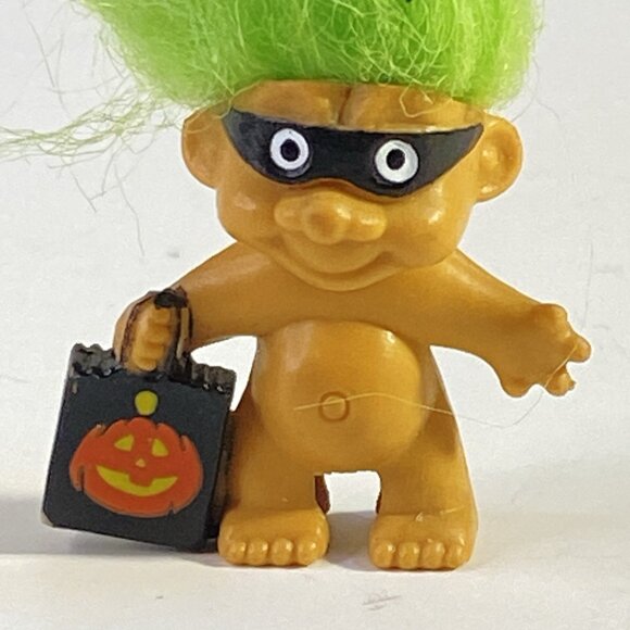 Vintage Troll Doll Halloween Pencil Topper with Green Hair - Picture 2 of 8